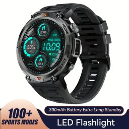 JELLOO Ceas Smartwatch pentru barbati, PMQF10126-NEGRU