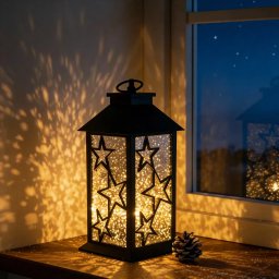 Lampa decorativa tip felinar cu stele