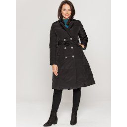 PERSO Woman's Double-breasted quilted women's coat with collar
