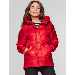PERSO Woman's Short women's quilted jacket with heart