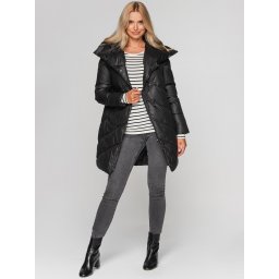 PERSO Woman's Women's winter quilted herringbone down coat