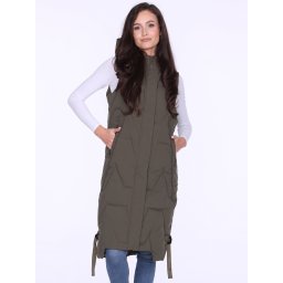 PERSO Woman's Long women's tank top with a hood