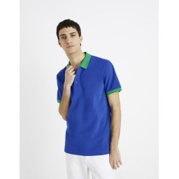 Tricouri polo pentru barbati Celio - albastru