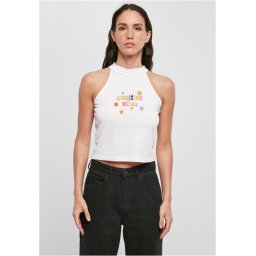 Positive Vibes Turtleneck Short Top White
