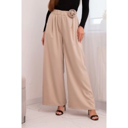 Pantaloni eleganți cu decorațiuni florale