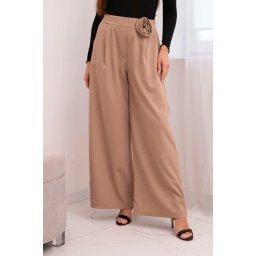 Pantaloni eleganți de damă cu decorațiuni florale