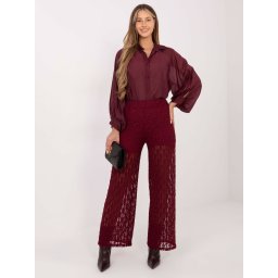 Pantaloni cu model vișiniu