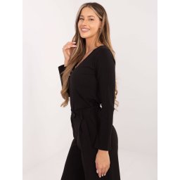Bluză neagră cu mânecă lungă
