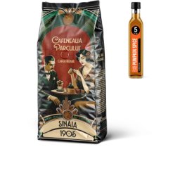 Pachet cafea boabe, Cafeneaua Parcului, Sinaia 1905, 1 kg + cadou sirop 250ml, pumpkin spice, 5 To Go