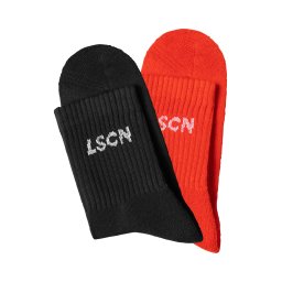 LSCN by LASCANA Șosete roșu / negru / alb