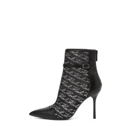 Karl Lagerfeld Botine negru / transparent