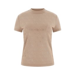 GUESS Tricou maro deschis / auriu