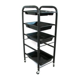 Cărucior pentru coafor, culoare neagră 008(Black)