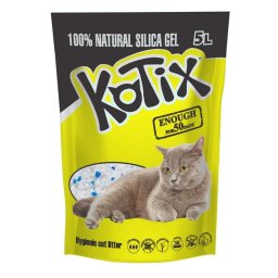 Asternut igienic pentru pisici, silicat, Kotix Normal, 5L, 2kg