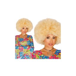 Peruca afro blonda mega