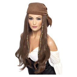 Peruca femeie pirat cu bandana
