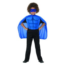 Set de supererou albastru unisex pentru copii 8-12 ani