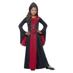 Costum Halloween copii vampirita cu gluga 4-6 ani