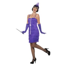 Costum carnaval femei anii 20 flapper mov S 36-38