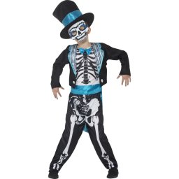 Costum Halloween copii schelet mire Day of the Dead 7-9 ani