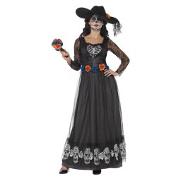 Costum Halloween femei mireasa Day of the Dead S 36-38