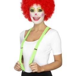 Bretele clown verzi