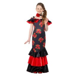 Costum carnaval copii dansatoare spaniola flamenco 10-12 ani