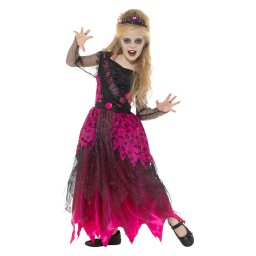 Costum Halloween copii regina balului gotica 4-6 ani