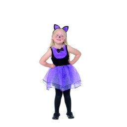 Costum carnaval copii pisica negru mov cu tutu 1-2 ani