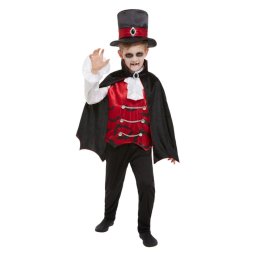 Costum Halloween copii vampir negru 7-9 ani