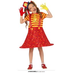 Costum carnaval copii clown colorat fata 7-9 ani