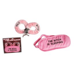 Set sexy catuse cu masca roz