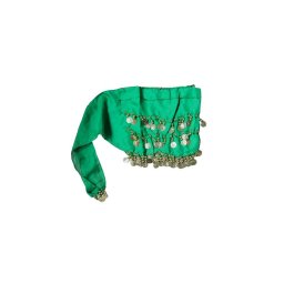 Esarfa cu banuti verde inchis