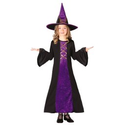Costum Halloween copii vrajitoare catifelata 5-6 ani