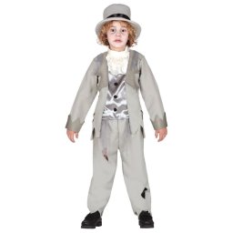 Costum Halloween copii fantoma gri 10-12 ani