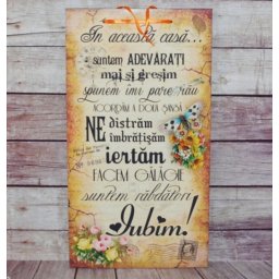 Tablou mesaj motivational IN ACEASTA CASA