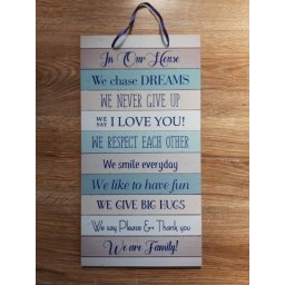 Tablou mesaj motivational IN OUR HOUSE