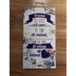 Tablou mesaj motivational PRIETEN mov