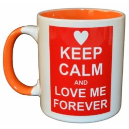 Cana cadou KEEP CALM AND LOVE ME FOREVER