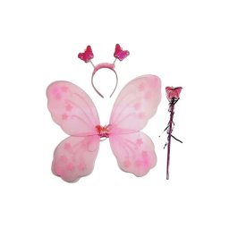 Set accesorii fluturas roz