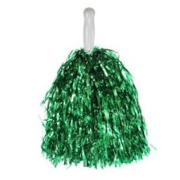 Pom-pom Majoreta verde metalizat