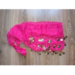 Esarfa cu banuti fuchsia