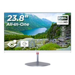 All in One OptimX Pro QD40 23.8 inch Intel Procesor N100 generatia a 12-a up to 3.4Ghz, 16GB DDR4, 512GB SSD, Full HD (1920x1080), Wi-Fi, Bluetooth, Boxe, Slim, Alb NewTechnology Media