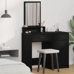 Masa de Machiaj Stejar Negru 50 x 41 x 140 cm Lemn compozit GartenMobel Dekor