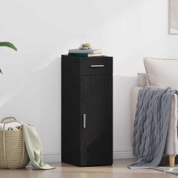 Bufet cu sertar Stejar negru 30 x 42.5 x 93 cm Lemn compozit GartenMobel Dekor