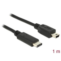 Delock Cable USB Type-C™ 2.0 male > USB 2.0 type Mini-B male 1m black