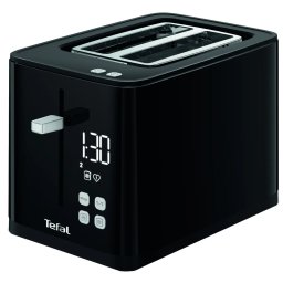 Prajitor de paine TEFAL Smart'n Light TT640810, 850W, ecran digital, 3 functii dedicate, 7 niveluri de rumenire, Negru