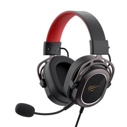 Casti pentru gaming, Havit, Negru/Rosu (H2008d)