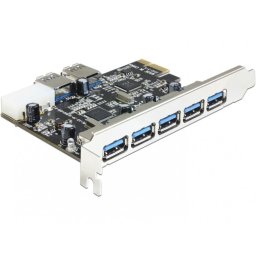 Placa PCI Express cu 5 porturi externe + 2 interne USB 3.0, Delock 89355