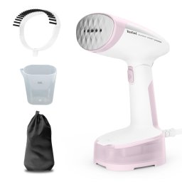 Aparat de calcat vertical cu abur Tefal Access Steam Pocket DT3050E1, 1300 W, abur variabil 20 g/min, Oprire automata, husa pentru transport, Alb & Roz